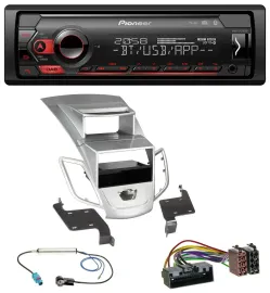 Pioneer MP3 USB DAB Bluetooth Autoradio für Ford Fiesta Display 10-17 silber
