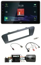 JVC DAB Lenkrad Bluetooth USB Autoradio für Renault Grand Scenic Scenic ab 2009