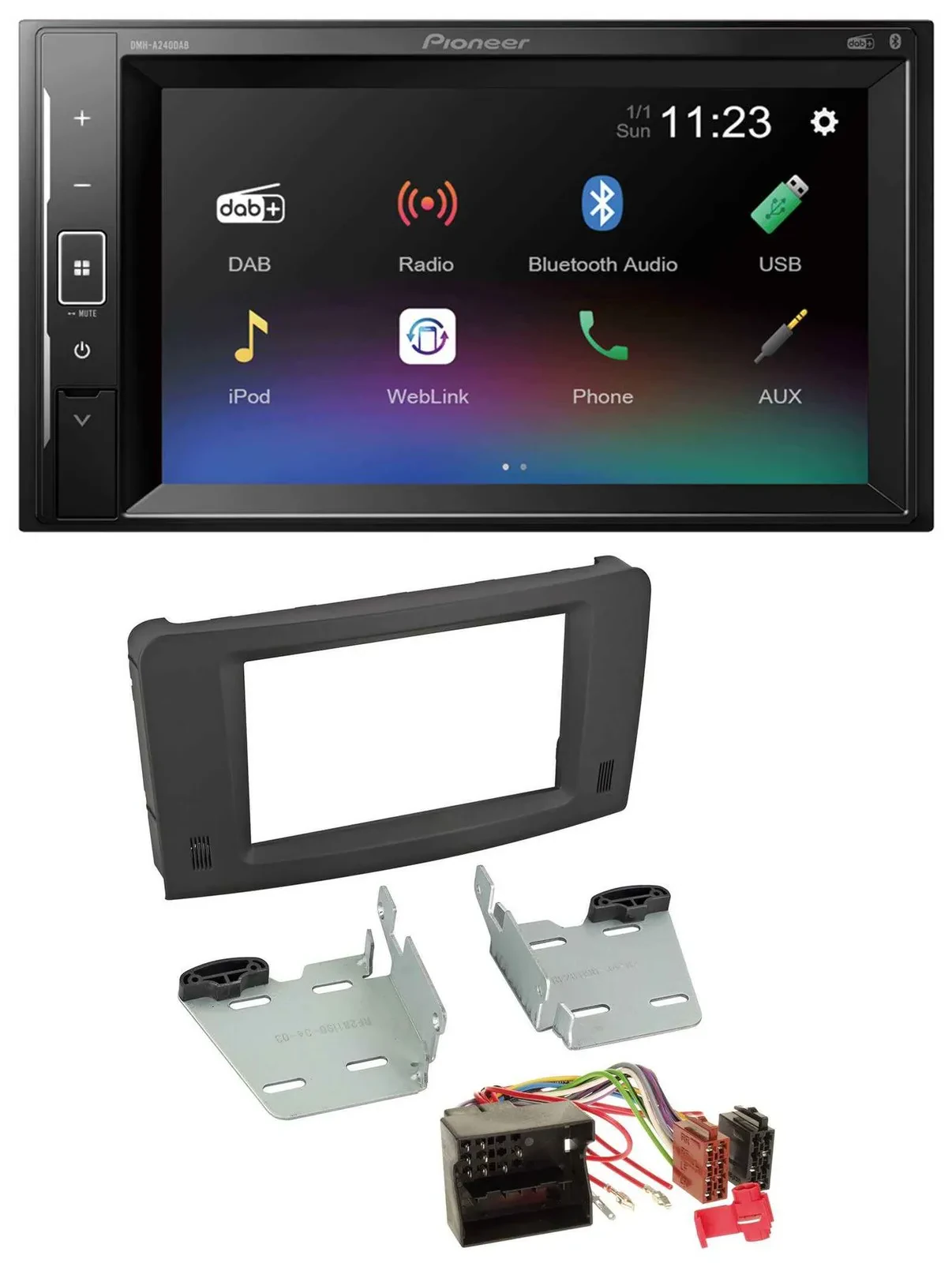Pioneer DAB MP3 2DIN Bluetooth USB Autoradio für Mercedes M-Klasse W164 05-11