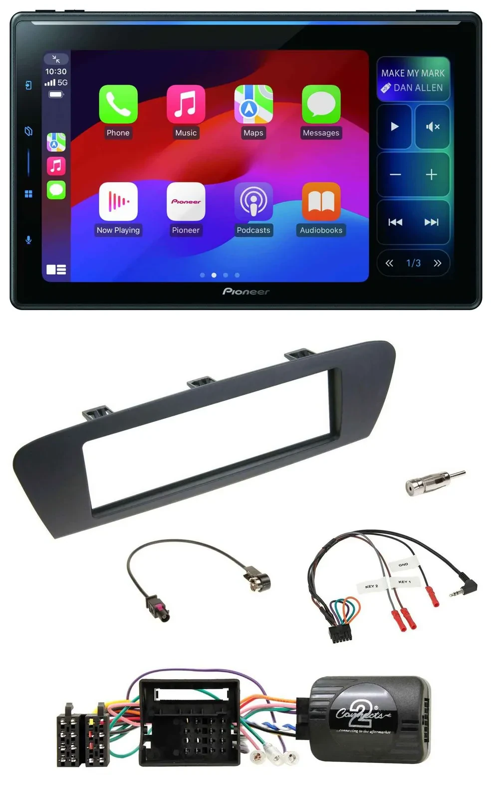 Pioneer Bluetooth DAB Lenkrad USB Autoradio für Renault Grand Scenic ab 2009 Sce