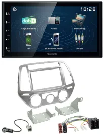 Автомагнитола для Hyundai i20 2012–2014 (ручной климат) Kenwood 2DIN, Bluetooth, MP3, USB, DAB