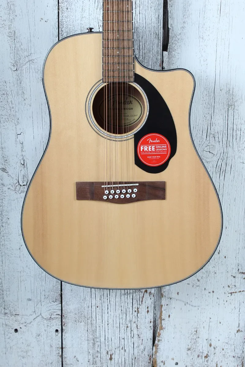 Б/У Электроакустическая гитара Fender CD-60SCE 12-String 12-струнная дредноут с вырезом, верхняя дека из цельной ели, электроника Fishman, цвет Natural
