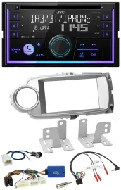 JVC Lenkrad USB 2DIN DAB Bluetooth CD Autoradio für Toyota Yaris 2011-2014 silbe