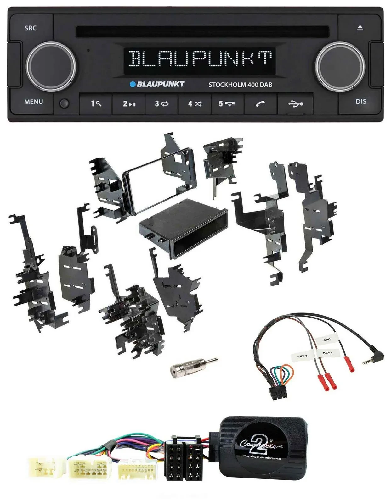 Blaupunkt Lenkrad Bluetooth DAB CD USB Autoradio für Toyota FJ (ab 2007)
