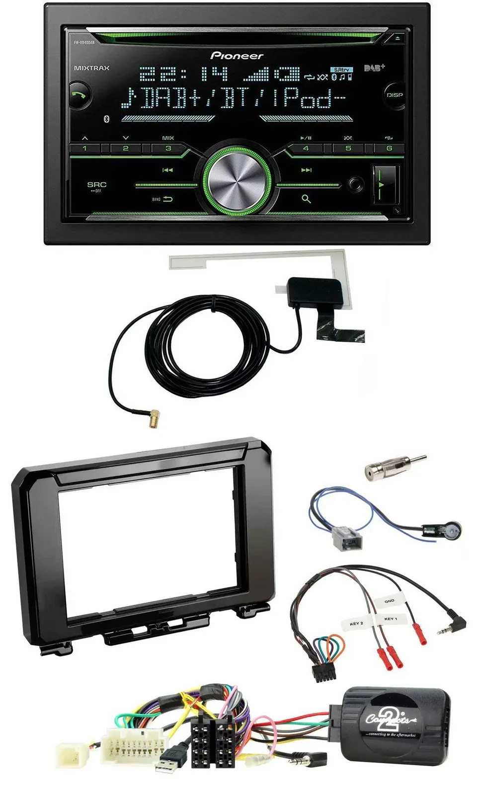 Автомагнитола для Suzuki Jimny (GJ, с 2018) Pioneer CD/USB/Bluetooth, 2-DIN, DAB