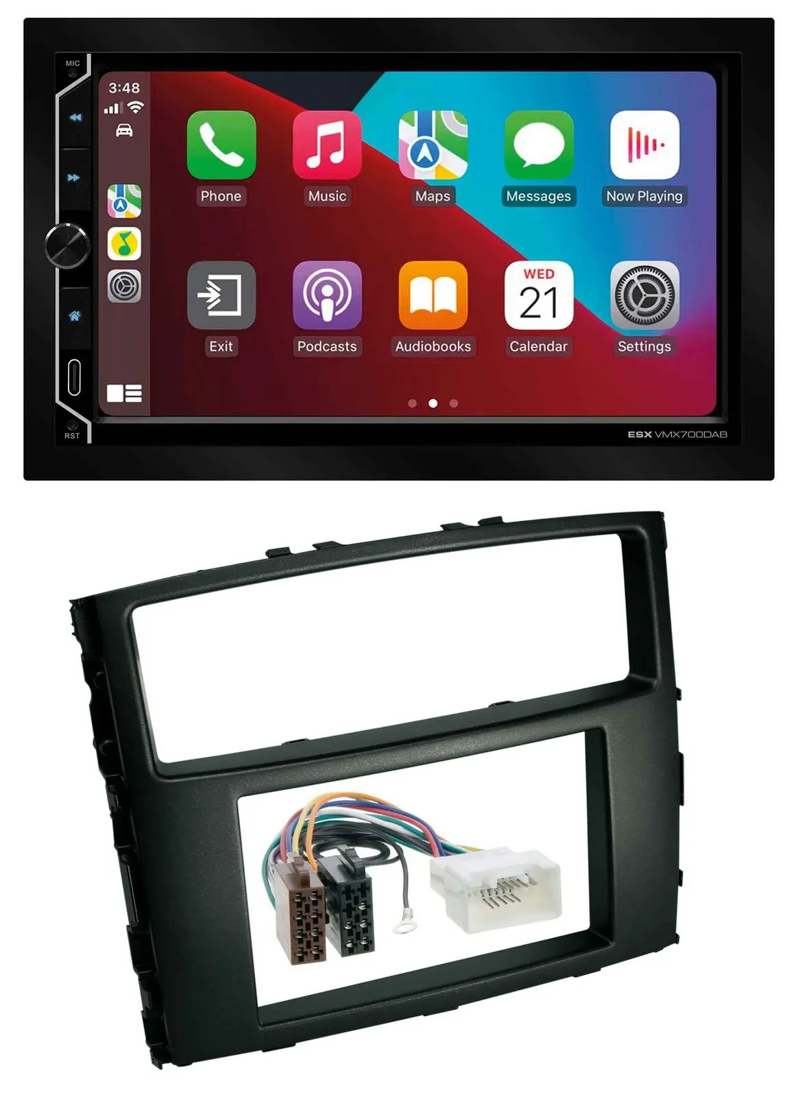 ESX 2DIN DAB USB MP3 Bluetooth Autoradio für Mitsubishi Pajero 2006-2014