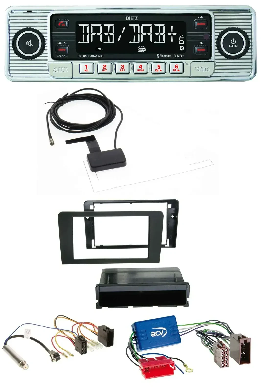 Автомагнитола для Audi A3 2003–2006 (8P) Dietz Bluetooth, USB, MP3, DAB (совместима с активной системой Symphony)