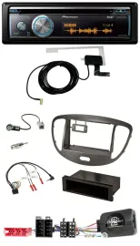 Pioneer Bluetooth DAB Lenkrad USB CD Autoradio für Hyundai i10 ISO 2009-13 dunke