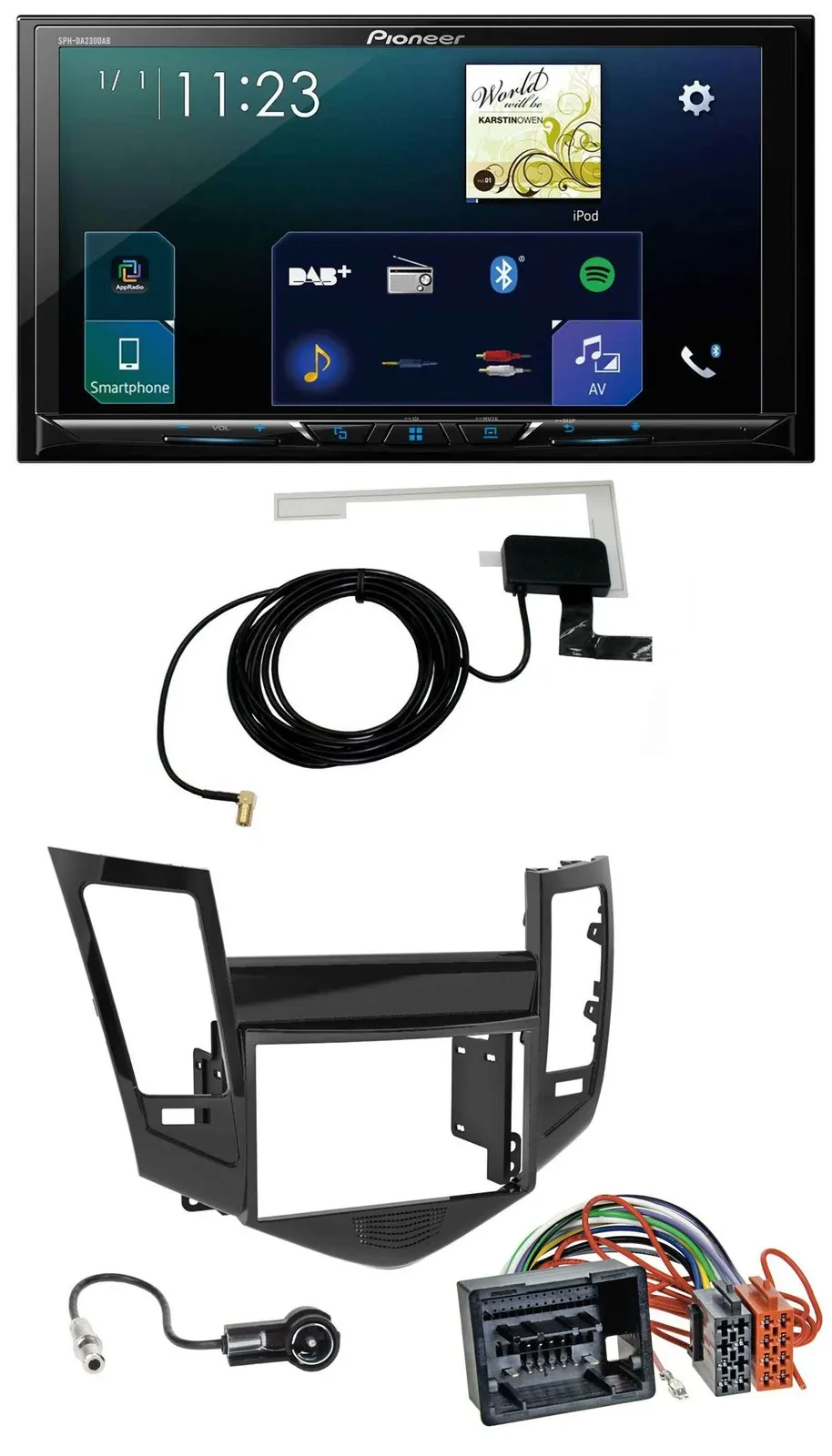 Pioneer 2DIN DAB USB MP3 Bluetooth Autoradio für Chevrolet Cruze ab 2009