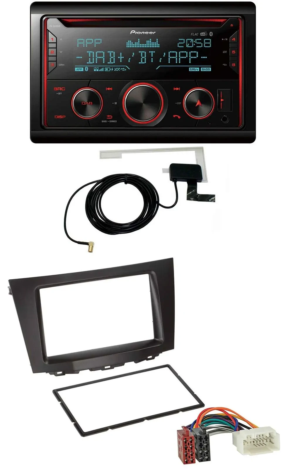 Pioneer 2DIN MP3 DAB USB CD Bluetooth Autoradio für Suzuki Kizashi (ab 2009)