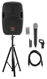 Rockville 8" Church/School Audio Visual Speaker Sound System + Wireless Mic+Clip