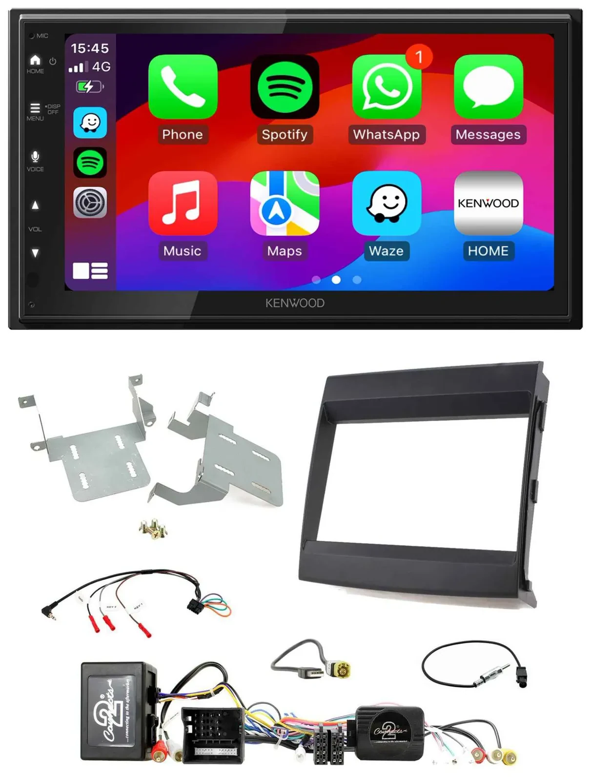 Kenwood Lenkrad USB DAB 2DIN Bluetooth Autoradio für Porsche Cayenne MOST-Sounds