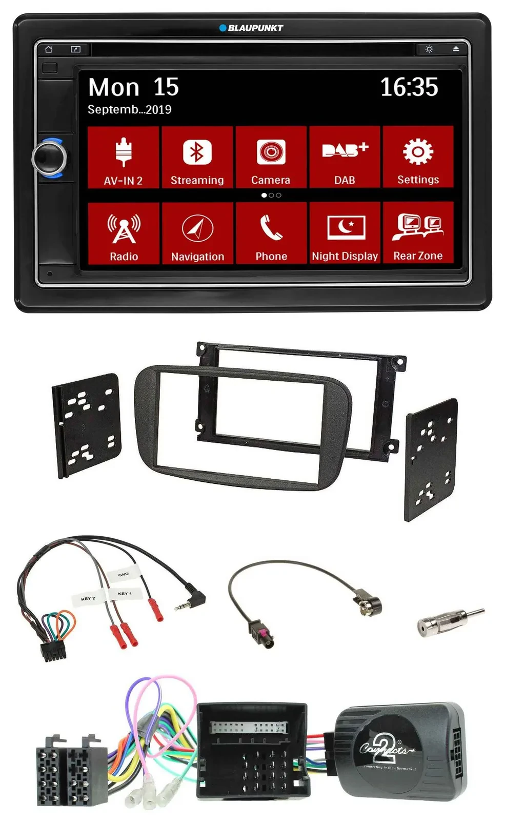 Blaupunkt Bluetooth DAB 2DIN USB DVD Lenkrad Autoradio für Ford S-Max Mondeo Can