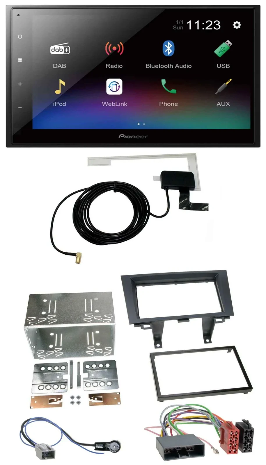 Pioneer DAB MP3 Bluetooth 2DIN USB Autoradio für Honda CR-V RE5/RE6/RE7 06-12