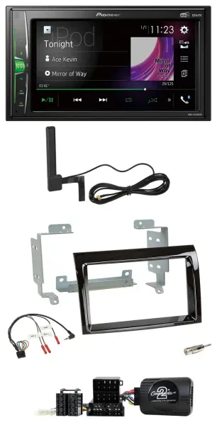 Pioneer MP3 DAB Lenkrad 2DIN Bluetooth Autoradio für Fiat Ducato 2006-2008 piano