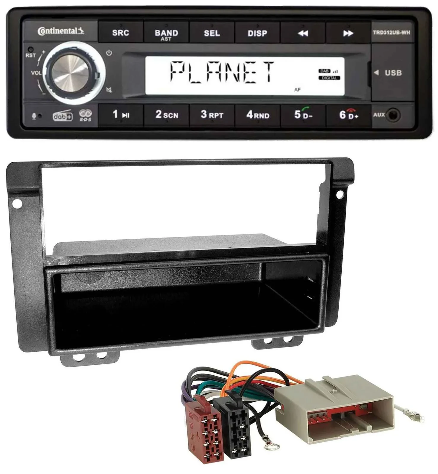 Continental USB 1DIN AUX DAB MP3 Autoradio für Landrover Freelander 2004-2007