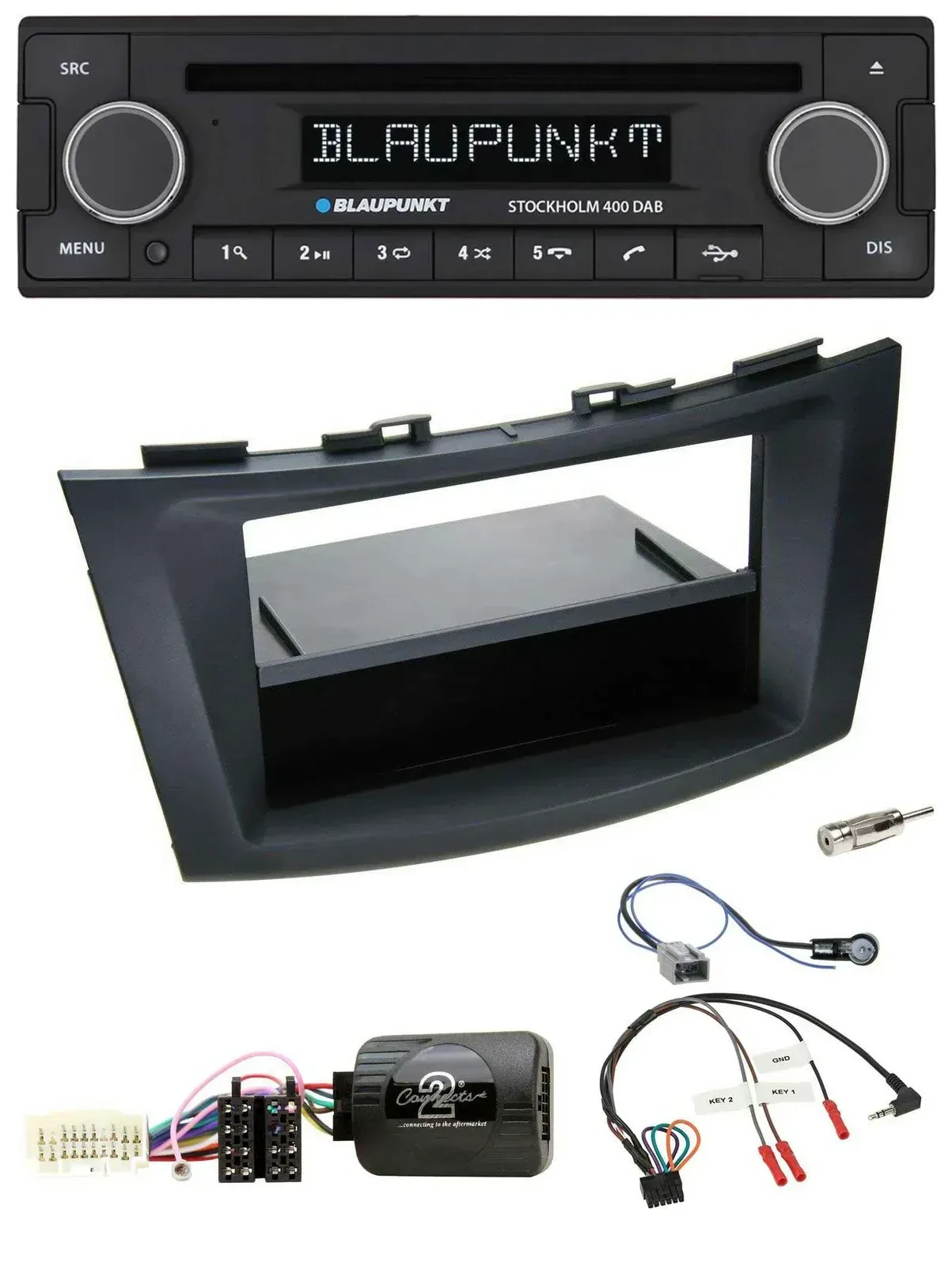 Blaupunkt Lenkrad Bluetooth DAB CD USB Autoradio für Suzuki Swift Sport ab 2011
