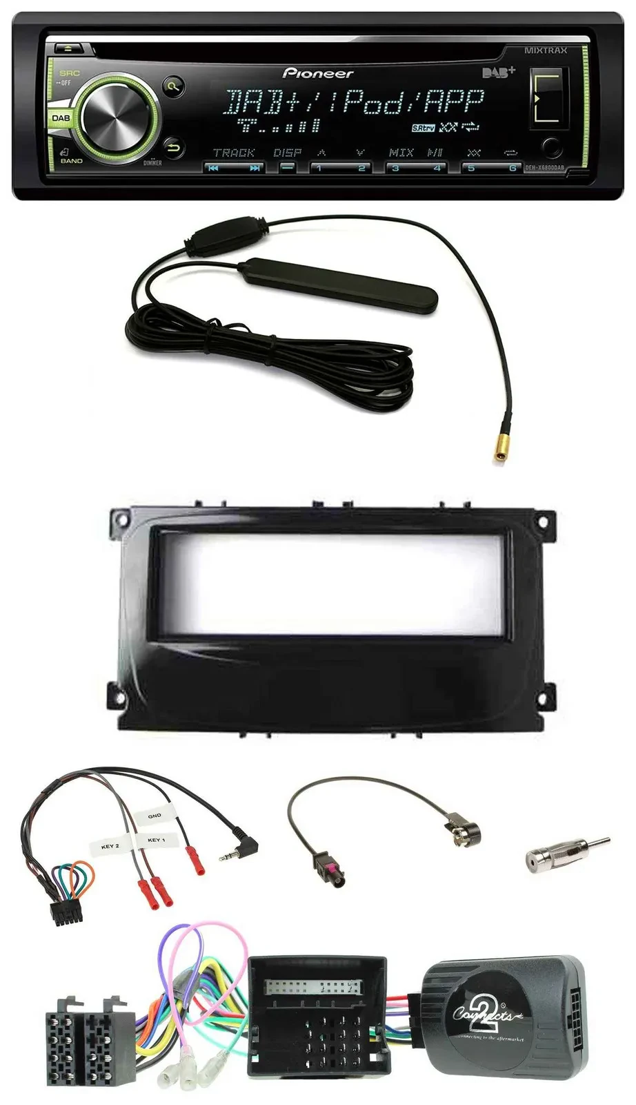 Pioneer MP3 USB CD DAB Lenkrad Autoradio für Ford Mondeo S-Max Can-Bus 07-14 pia