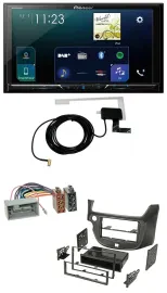 Pioneer 2DIN DAB USB MP3 Bluetooth Autoradio für Honda Jazz ab 09 dunkelgrau