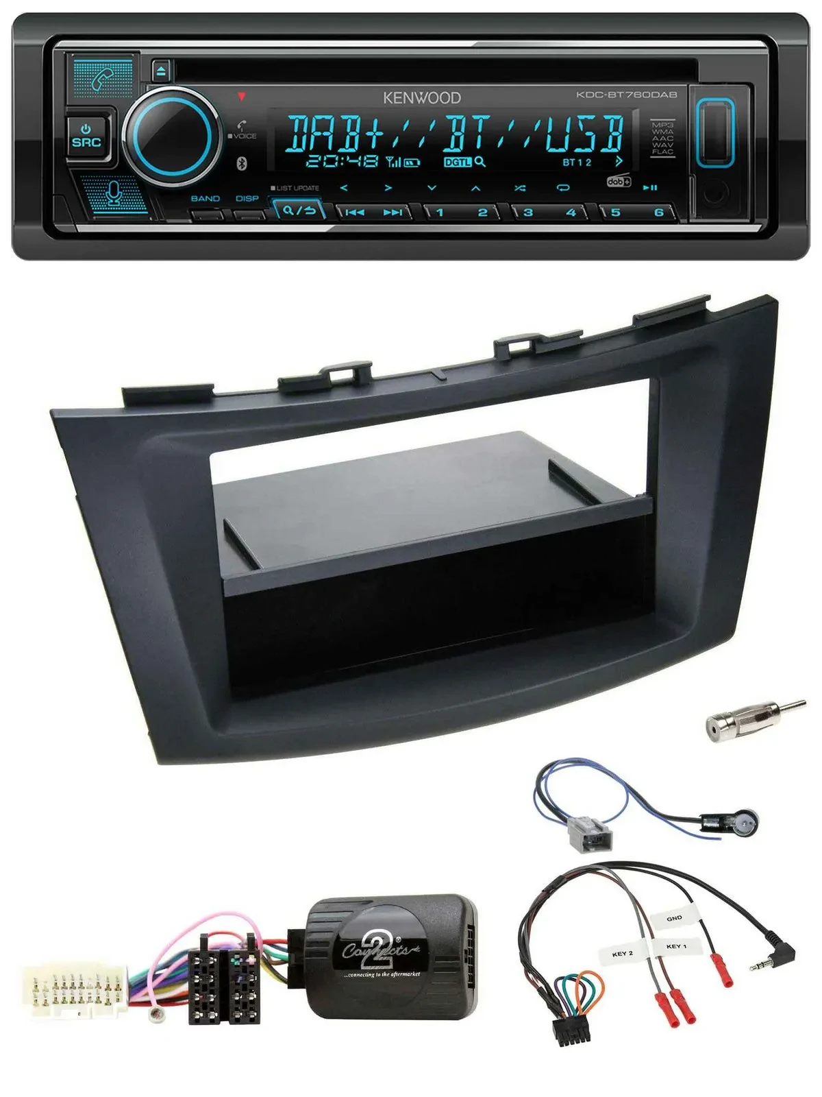 Автомагнитола для Suzuki Swift Sport (с 2011) Kenwood Bluetooth, DAB, USB, CD