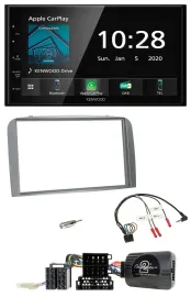 Автомагнитола Kenwood 2DIN Bluetooth DAB USB для Alfa Romeo 147/GT (2007–2010) с поддержкой кнопок на руле