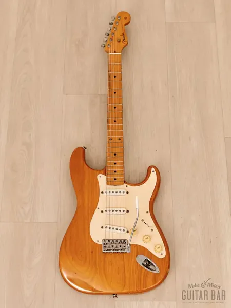 Электрогитара Fender Custom Edition 1954 Stratocaster ST54-75RV SSS Vintage Natural w/case Japan 1993