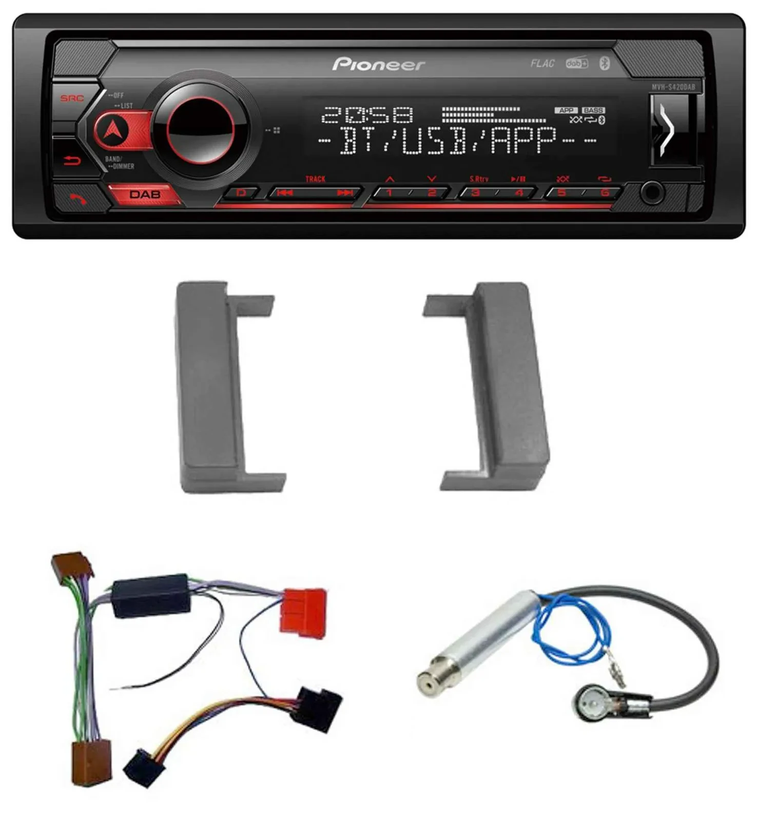 Pioneer MP3 USB DAB Bluetooth Autoradio für Audi A2 A3 8L A4 B5 TT 99-06 Aktivsy