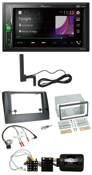 Pioneer MP3 DAB Lenkrad 2DIN Bluetooth Autoradio für Fiat Stilo 2005-2007