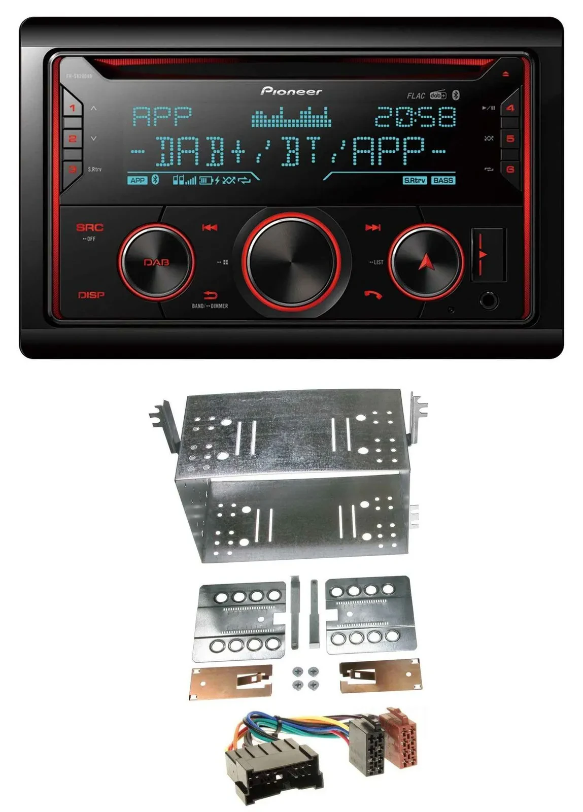 Автомагнитола для Hyundai Tucson (2005–2010) Pioneer 2-DIN DAB, MP3, Bluetooth, USB, CD