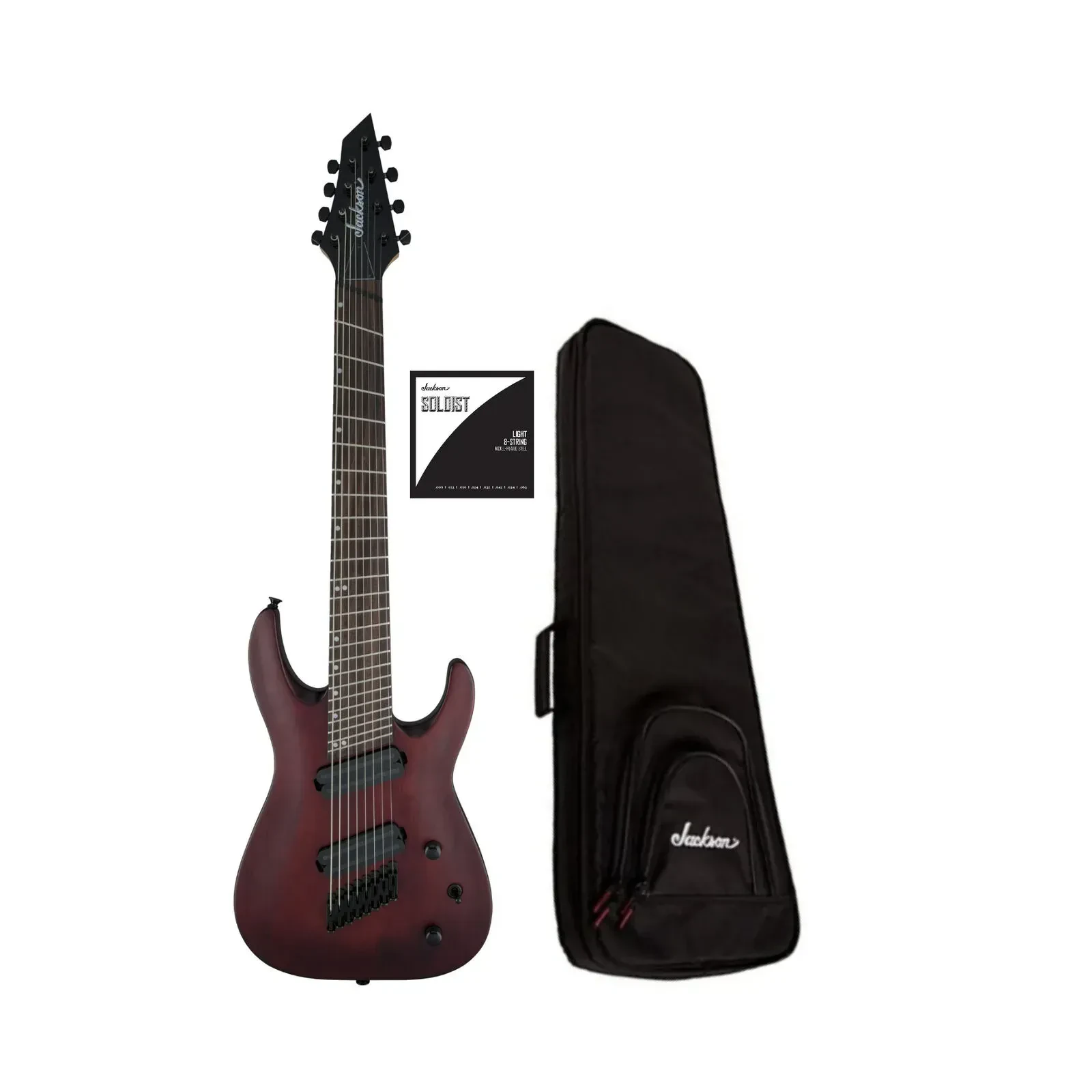 Jackson X Series Dinky Arch Top 8 String Electric Guitar wGig Bag and Strings