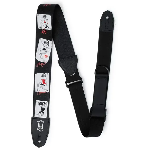 Ремень для гитары Levy's Right Height 2-Inch Wide Polyester Guitar Strap with Pin-Up Motif