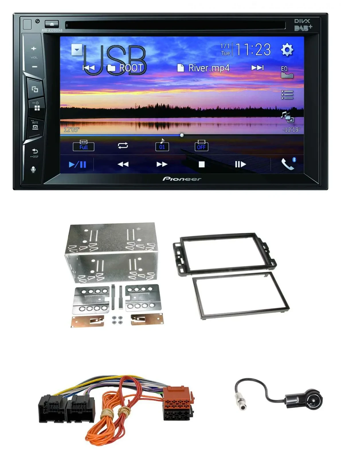 Автомагнитола для Cadillac BLS (2006–2010) Pioneer 2DIN, Bluetooth, USB, DVD, DAB, MP3