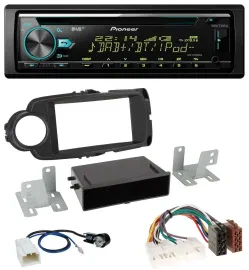 Автомагнитола Pioneer DAB MP3 CD USB Bluetooth для Toyota Yaris (2011–2014), чёрная