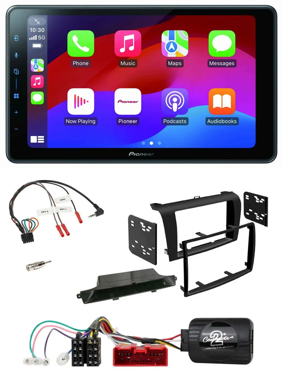 Pioneer Bluetooth 2DIN USB Lenkrad DAB Autoradio für Mazda 3 2003-2009 schwarz