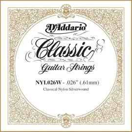 Струна одиночная D'Addario NYL026W Pro Arte 026