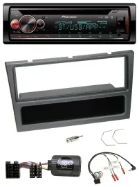 Pioneer Lenkrad DAB CD Bluetooth USB Autoradio für Opel Corsa C 2000-04 charcoal