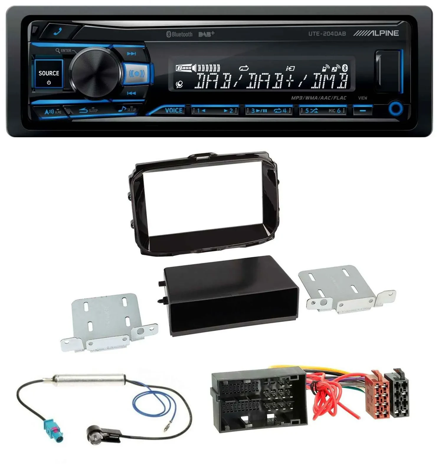 Alpine USB Bluetooth DAB MP3 Autoradio für Alfa Giulietta 52 Pin ab 13 piano