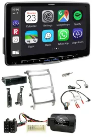 Alpine Lenkrad USB Bluetooth DAB Autoradio für Hyundai IX55 2009-2012 silber