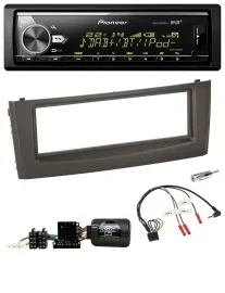 Автомагнитола Pioneer Bluetooth USB DAB для Fiat Grande Punto (2006–2010), черный