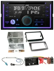 Автомагнитола JVC 2 DIN, CD, USB, DAB, Bluetooth для Alfa Romeo Mito (с 2014), серебристый