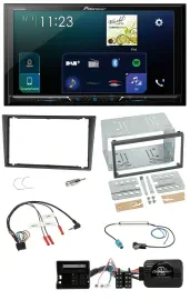 Pioneer Lenkrad Bluetooth USB 2DIN DAB Autoradio für Opel Tigra Corsa C Meriva g