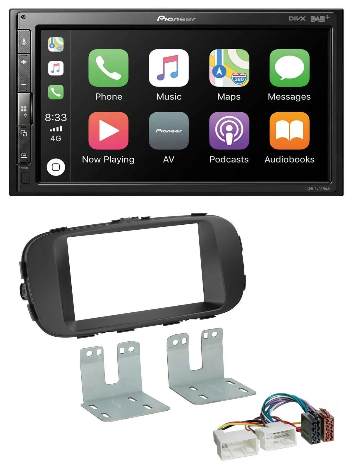 Автомагнитола для Kia Soul (с 2014) Pioneer 2DIN, USB, MP3, DAB, Bluetooth, черный