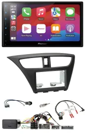 Автомагнитола Pioneer 2DIN, DAB, Bluetooth, USB, для Honda Civic (с 2012), чёрный