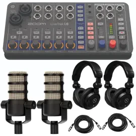 Zoom LiveTrak L6 10-Track Compact and Portable Digital Mixer/Recorder, Bundle wi