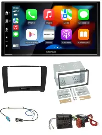 Kenwood DAB USB Bluetooth 2DIN MP3 Autoradio für Audi TT 06-14 Aktivsystem Quadl