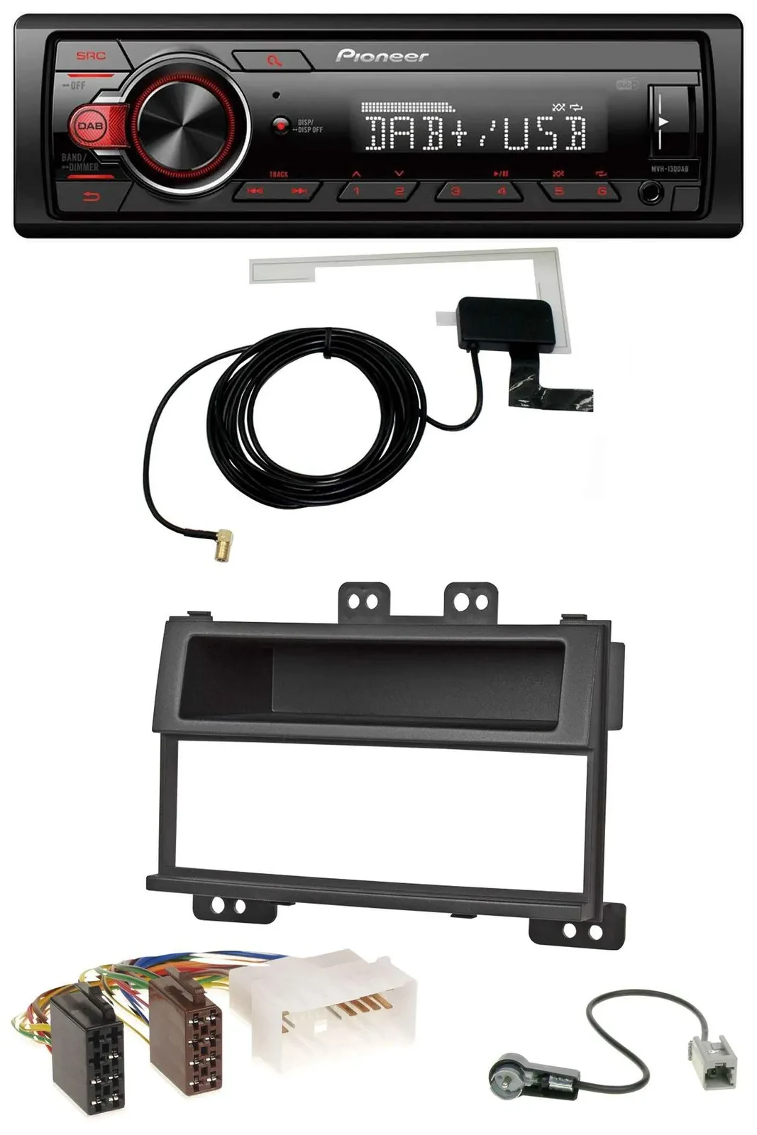 Автомагнитола Pioneer 1 DIN MP3 DAB USB AUX для Hyundai i20 (2008–2011)