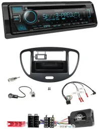Kenwood Bluetooth USB CD Lenkrad DAB Autoradio für Hyundai i10 ISO 2009-2013 sch