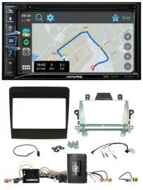 Автомагнитола Alpine DAB TMC Bluetooth 2DIN USB с поддержкой управления на руле, навигация, для Porsche 911 (991) 2011–2020