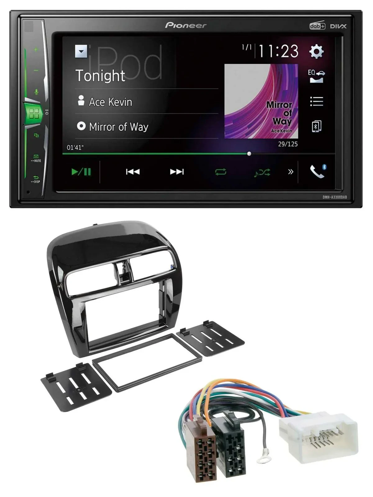 Pioneer 2DIN MP3 DAB USB Bluetooth Autoradio für Mitsubishi SpaceStar Mirage ab