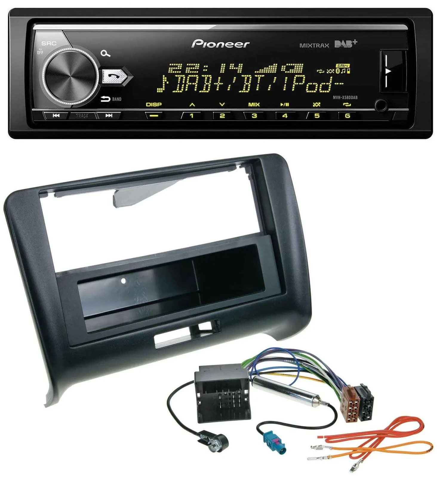 Автомагнитола для Audi TT (2006–2014) Pioneer Bluetooth, USB, DAB, MP3, Quadlock